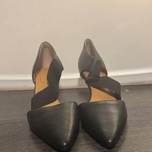 Corso Como Black Flats with Strappy Design
